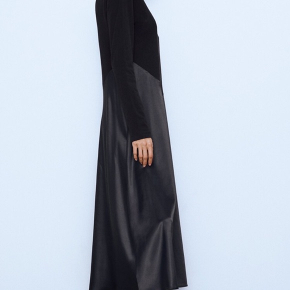 Worn once Zara contrast midi dress - Picture 2 of 4